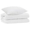 vidaXL Duvet Set with Pillow 2 pcs White Microfibre