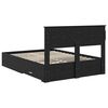 vidaXL Bed Frame with Headboard Black Oak 140 x 190 cm Engineered Wood