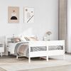vidaXL Bed Frame without Mattress White 120x190 cm Small Double Solid Wood Pine