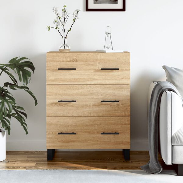 vidaXL Sideboard Sonoma Oak 69.5x34x90 cm Engineered Wood