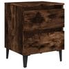 vidaXL Bed Cabinets with Metal Legs 2 pcs Smoked Oak 40x35x50 cm