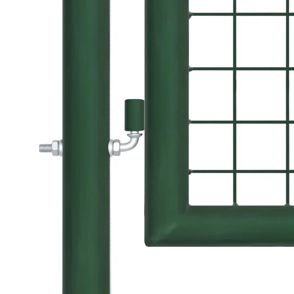 vidaXL Mesh Garden Gate Steel 400x75 cm Green