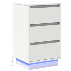 vidaXL Bedside Cabinet White 39 x 34.5 x 65 cm Engineered wood