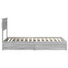 vidaXL Storage Bed Grey Sonoma 100 x 200 cm Engineered Wood