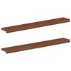 vidaXL Window Sills 2 pcs Dark Brown 110 x 20 x 2 cm Solid Oak Wood