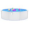 vidaXL Swimming Pool with Steel Wall Round 460x120 cm White
