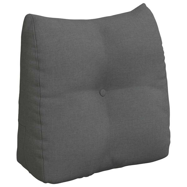vidaXL Back Pillow Dark Grey 45 x 24 x 50 cm Fabric