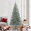 vidaXL Artificial Christmas Tree Snow Flocked with LED Light 210 cm