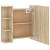 vidaXL Mirror Cabinet with LED Sonoma Oak 70x16.5x60 cm