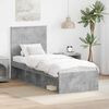 vidaXL Bed Frame Concerte Grey 75 x 190 cm Solid Pine Wood
