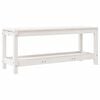 vidaXL Garden Bench White 108x35x45 cm Solid Wood Pine