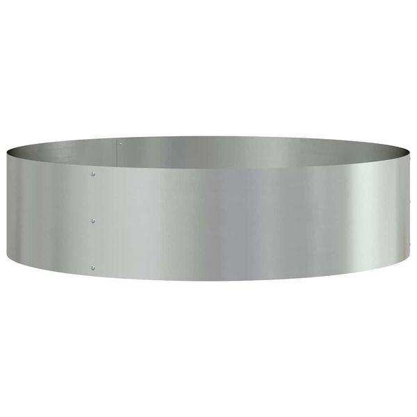 vidaXL Planter Ring Silver 80 x 80 x 20 cm Galvanised Steel
