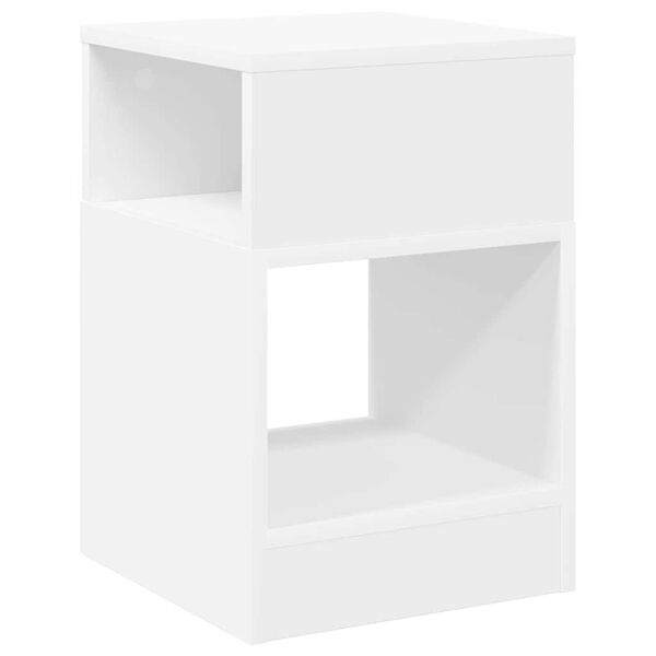 vidaXL End Table White 30.5 x 30 x 45 cm Engineered Wood