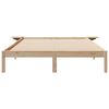 vidaXL Bed Frame with Side Tables Natural 140 x 220 cm Solid Pine Wood