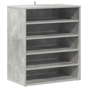 vidaXL Shoe Cabinet Concrete Grey 60x35x70 cm Engineered Wood