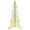 vidaXL Christmas Tree with 240 LEDs Warm White 180 cm Rattan