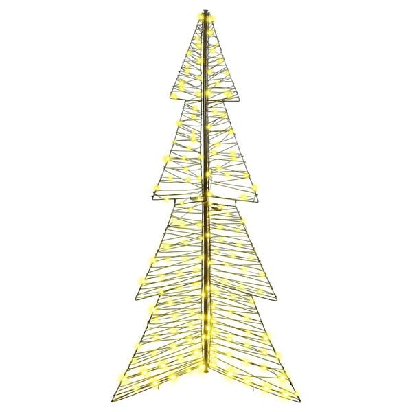 vidaXL Christmas Tree with 240 LEDs Warm White 180 cm Rattan