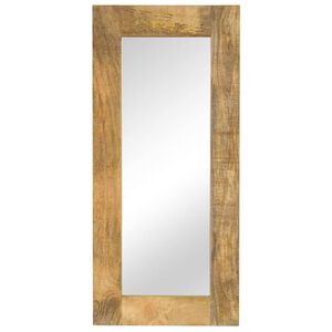 vidaXL Mirror | Brown | Solid mango wood, glass | 50x110cm | Decorative Inlays