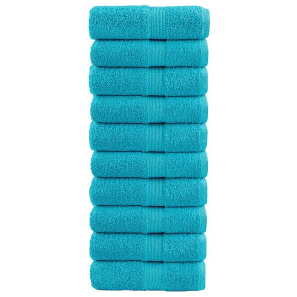 vidaXL Premium Wash Towels SOLUND 10 pcs Turquoise 30x30 cm 600 gsm