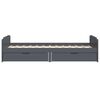 vidaXL Bed Frame without Mattress Dark Grey Solid Wood Pine 90x200 cm