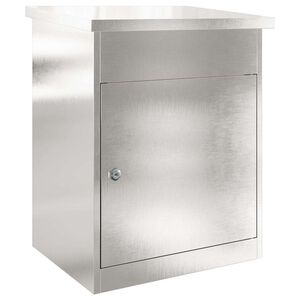 vidaXL Parcel Drop Box Silver 47.5 x 38 x 59 cm Stainless Steel