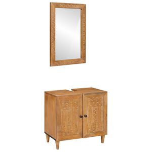vidaXL Bathroom Furniture Set 2 pcs Brown Engineered Wood