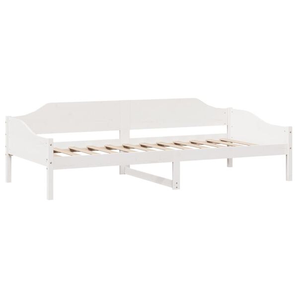 vidaXL Bed Frame without Mattress White 90x190 cm Single Solid Wood Pine