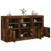 vidaXL Sideboard with LED Lights Smoked Oak 123x37x67 cm