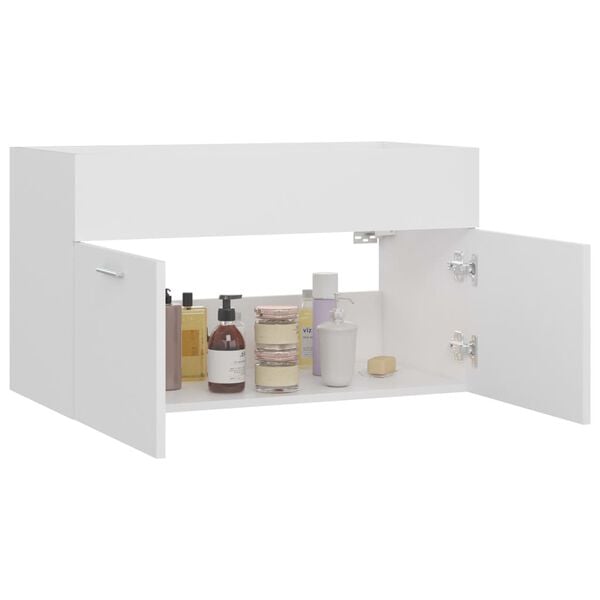 vidaXL Sink Cabinet White 80x38.5x46 cm Engineered Wood