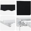 vidaXL Manual Retractable Awning Black 3 x 2.5 m