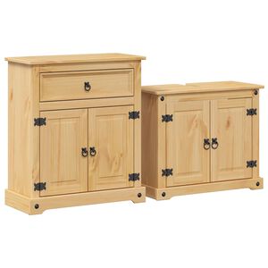vidaXL 2 Piece Bathroom Furniture Set Corona Solid Wood Pine
