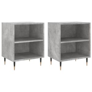 vidaXL Bedside Cabinets 2 pcs Concrete Grey 40x30x50 cm Engineered Wood