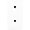 vidaXL Office Cabinet White 90x40x180 cm Steel
