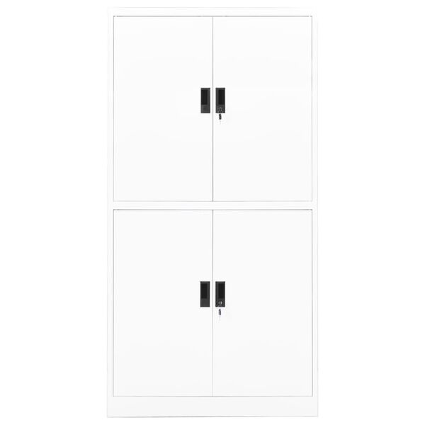 vidaXL Office Cabinet White 90x40x180 cm Steel
