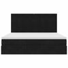 vidaXL Ottoman Bed with Mattresses Black 160x200cm Velvet