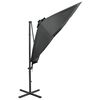 vidaXL Cantilever Garden Parasol with Pole and LED Lights Anthracite 300 cm