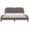 vidaXL Bed Frame without Mattress "Zadar" Grey 160x200 cm Faux Leather