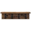 vidaXL Wall-Mounted Coat Rack Old Wood 40 x 10.5 x 10.5 cm