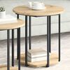 vidaXL Side Table Set with Shelf 2 pcs Brown