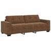 vidaXL Sofa 2 pcs Brown Fabric