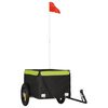 vidaXL Bike Trailer Black and Green 30 kg Iron