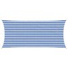 vidaXL Sunshade Sail 2 x 5 m HDPE Rectangular Blue and White
