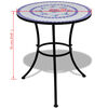 vidaXL Bistro Table Blue and White 60 cm Mosaic