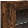 vidaXL Sideboard with LED Lights Smoked Oak 283x37x67 cm