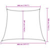 vidaXL Sunshade Sail 160 g/m² Anthracite 3/4x3 m HDPE