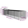 vidaXL Chicken Cage with Run Anthracite 117x609x123 cm Galvanised Steel