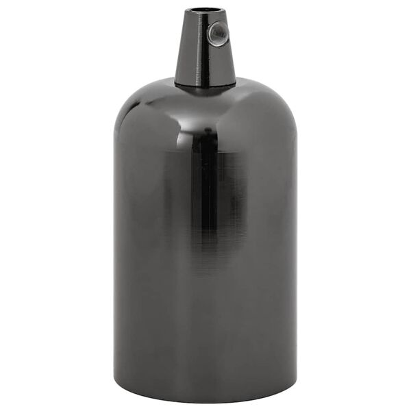 vidaXL Lamp Holders 2 pcs Glossy Black E27