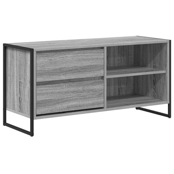 vidaXL TV Cabinet Grey Sonoma 100 x 36 x 49.5 cm Engineered Wood