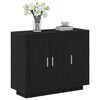 vidaXL Sideboard Black Oak 92 x 35 x 75 cm Engineered Wood