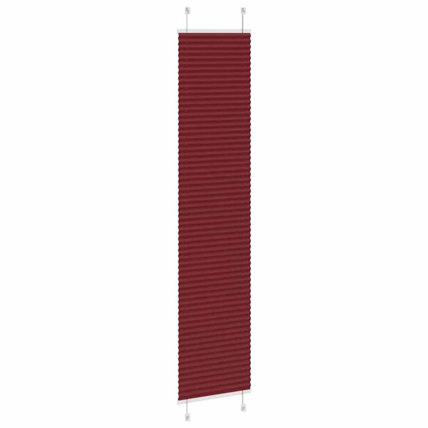 vidaXL Pleated Blind Bordeaux Red 50x200 cm Fabric Width 49.4 cm Polyester